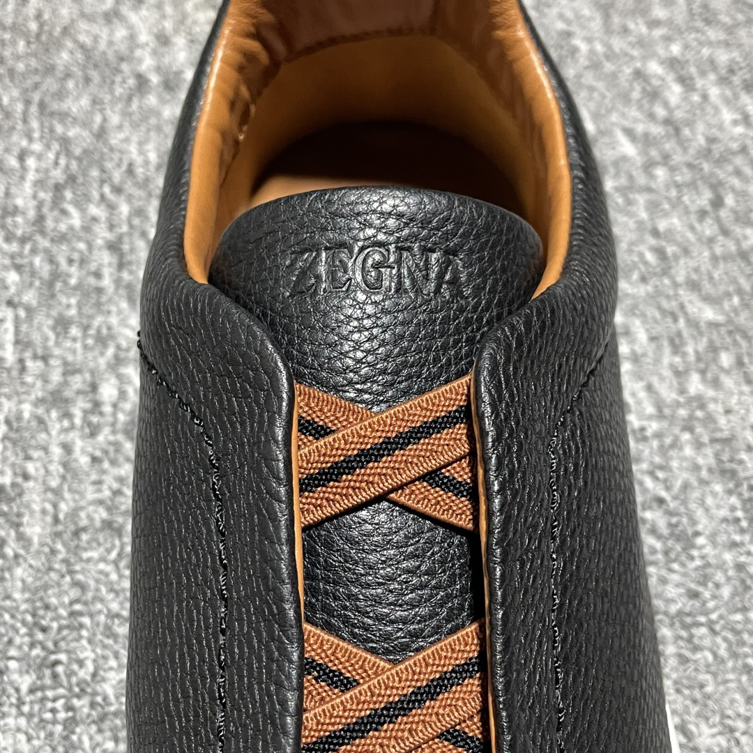 纯原 Zegna 杰尼亚 Triple Stitch 老钱风 圆头平底 低帮休闲板鞋 海淘代购充Z品质 