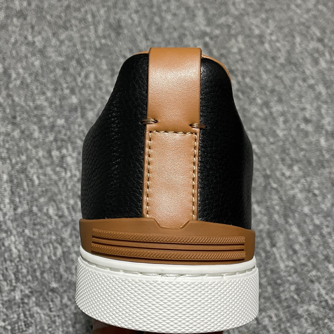 纯原 Zegna 杰尼亚 Triple Stitch 老钱风 圆头平底 低帮休闲板鞋 海淘代购充Z品质 