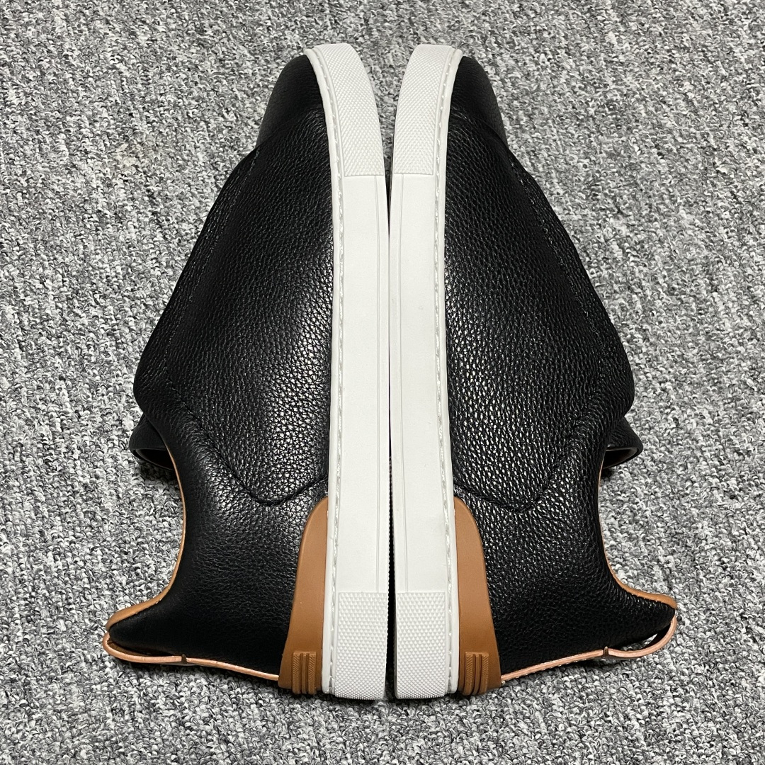 纯原 Zegna 杰尼亚 Triple Stitch 老钱风 圆头平底 低帮休闲板鞋 海淘代购充Z品质 