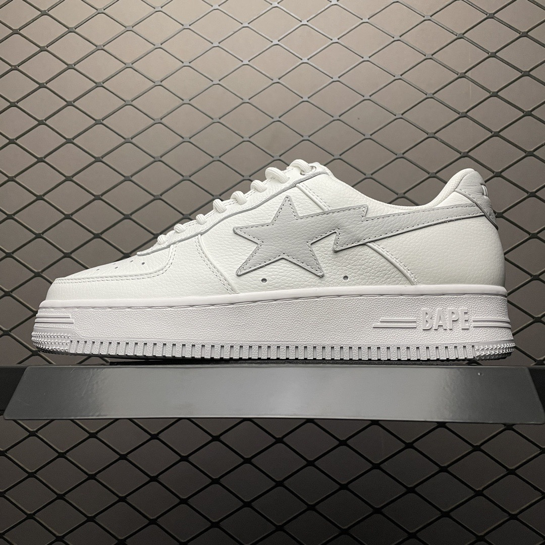 福利特价🔥市售最高品质 纯原 Bape Sta To Low 明星同款 猿人头经典漆皮低帮运动休闲板鞋 