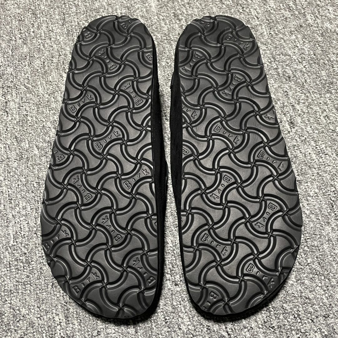 Birkenstock 博肯 Naples Wrapped 老钱风 黑色 穆勒系列包头乐福牛皮绒面革复古