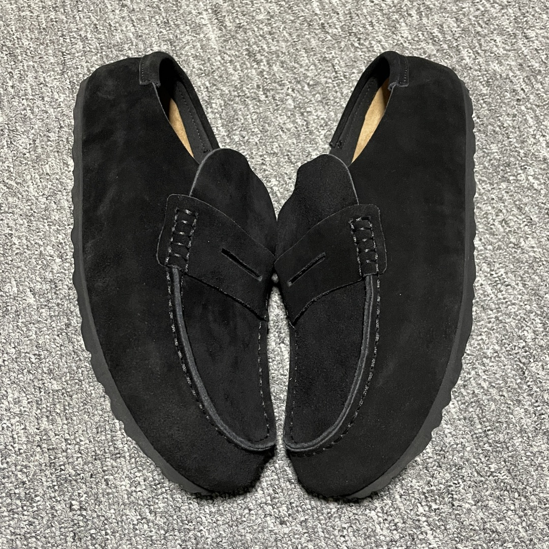 Birkenstock 博肯 Naples Wrapped 老钱风 黑色 穆勒系列包头乐福牛皮绒面革复古