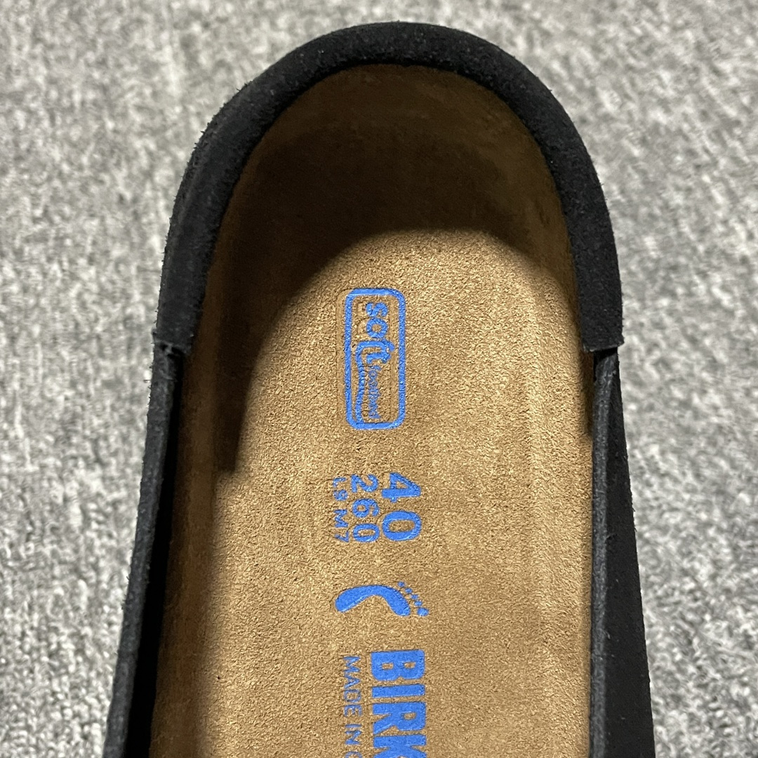 Birkenstock 博肯 Naples Wrapped 老钱风 黑色 穆勒系列包头乐福牛皮绒面革复古