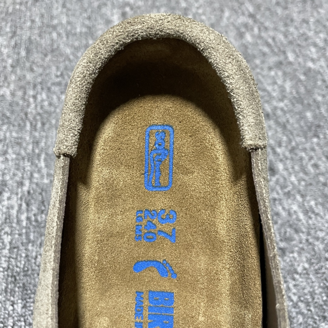 Birkenstock 博肯 Naples Wrapped 老钱风 茶色 穆勒系列包头乐福牛皮绒面革复古