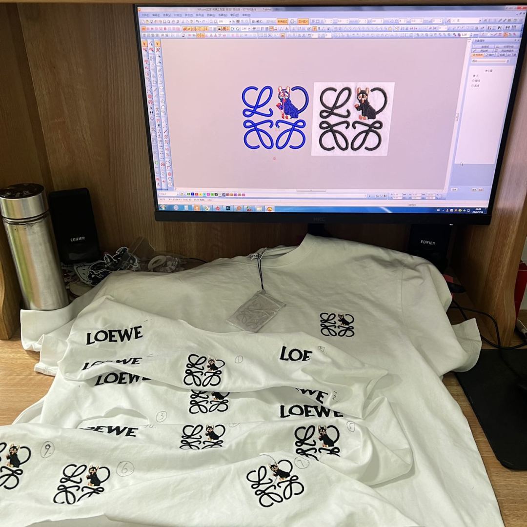 S# Loewe 罗意威 小猫刺绣短袖 真正原版购回开发打板 高端零售专供 品质保证 100%放心出街 