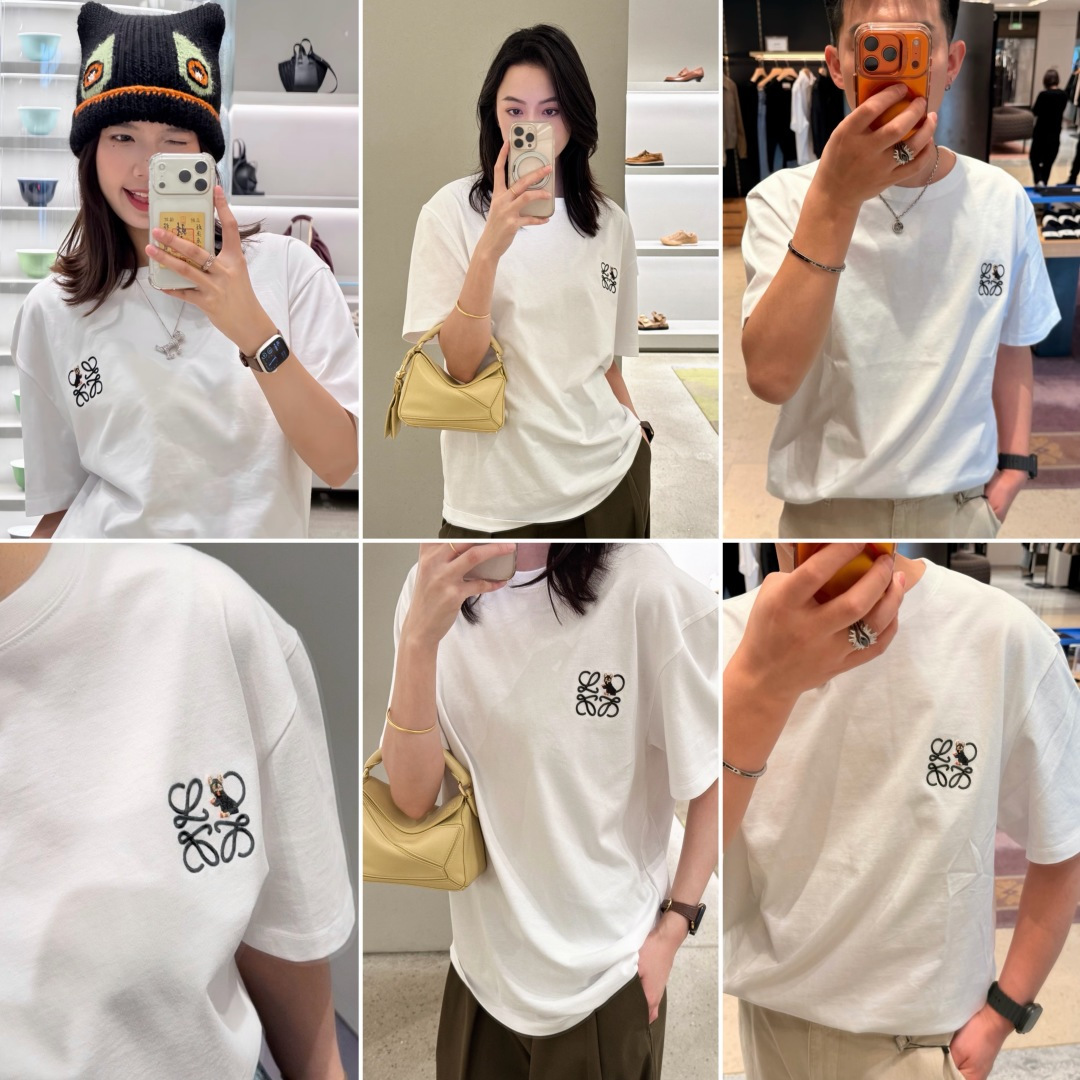 S# Loewe 罗意威 小猫刺绣短袖 真正原版购回开发打板 高端零售专供 品质保证 100%放心出街 