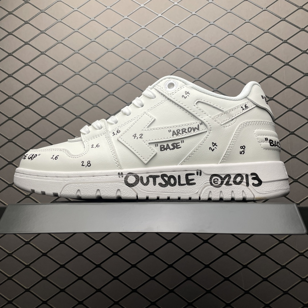 Off-White Out of Office 低帮复古休闲鞋 该款运动鞋单品有皮质制成饰有品牌标志性 