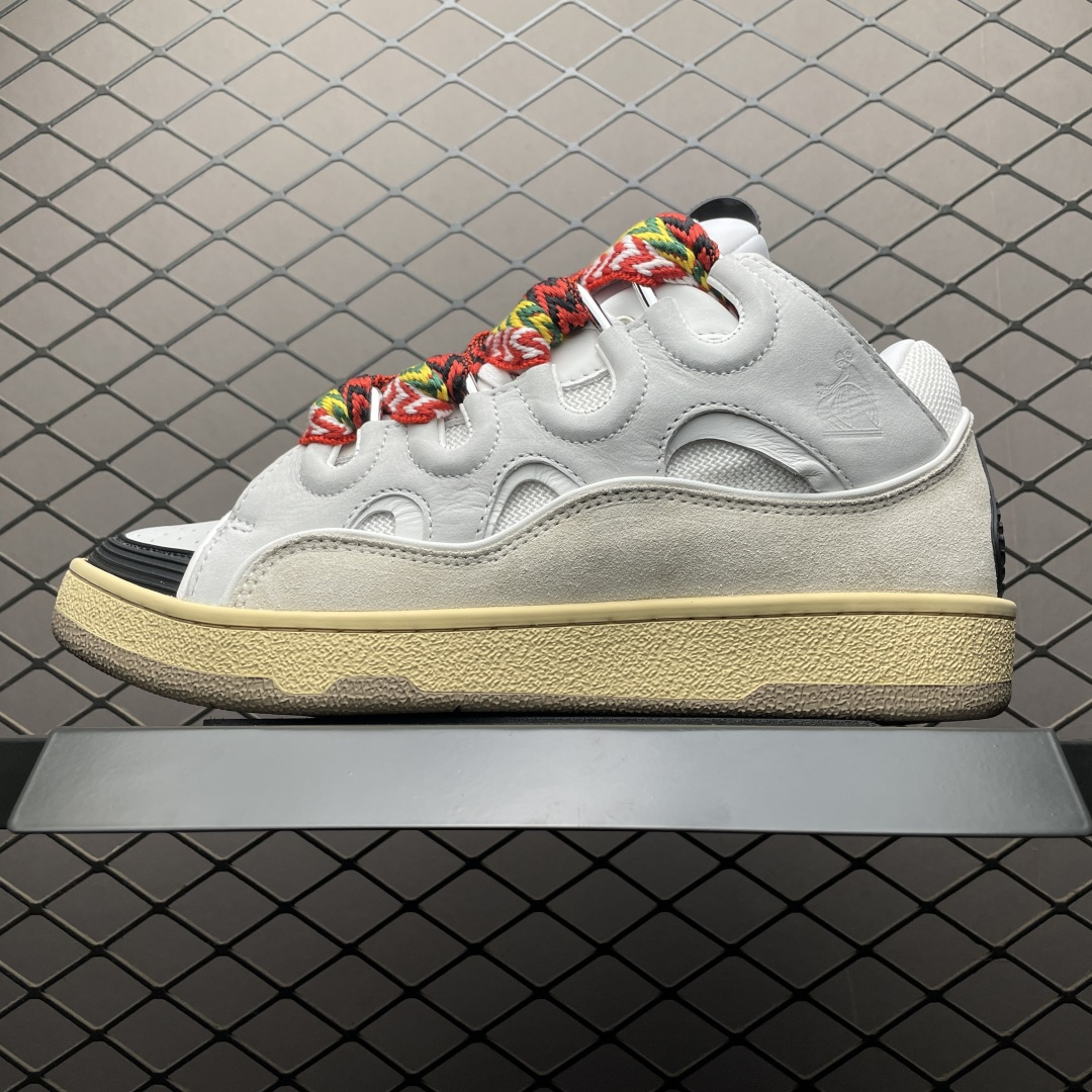 纯原 Lanvin 浪凡 Curb Sneakers 皮革低帮休闲板鞋 FW-SKDK02-DRAG-A