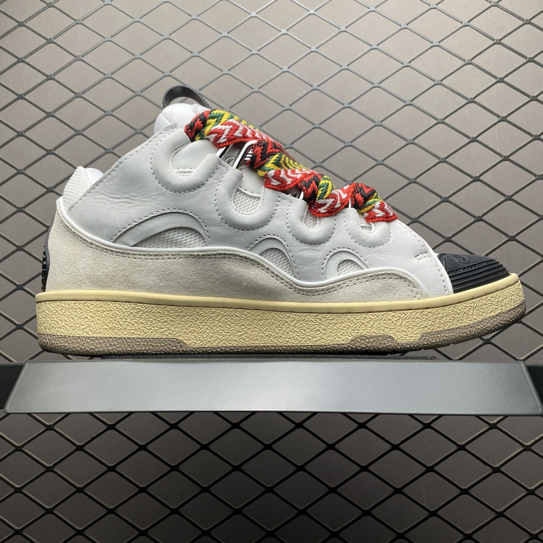 纯原 Lanvin 浪凡 Curb Sneakers 皮革低帮休闲板鞋 FW-SKDK02-DRAG-A