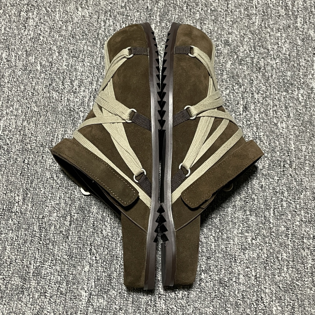 Rick Owens RO Mega 瑞克·欧文斯 疯狂绑带 慕勒拖鞋 高端零售外贸平台专供版 原鞋开发