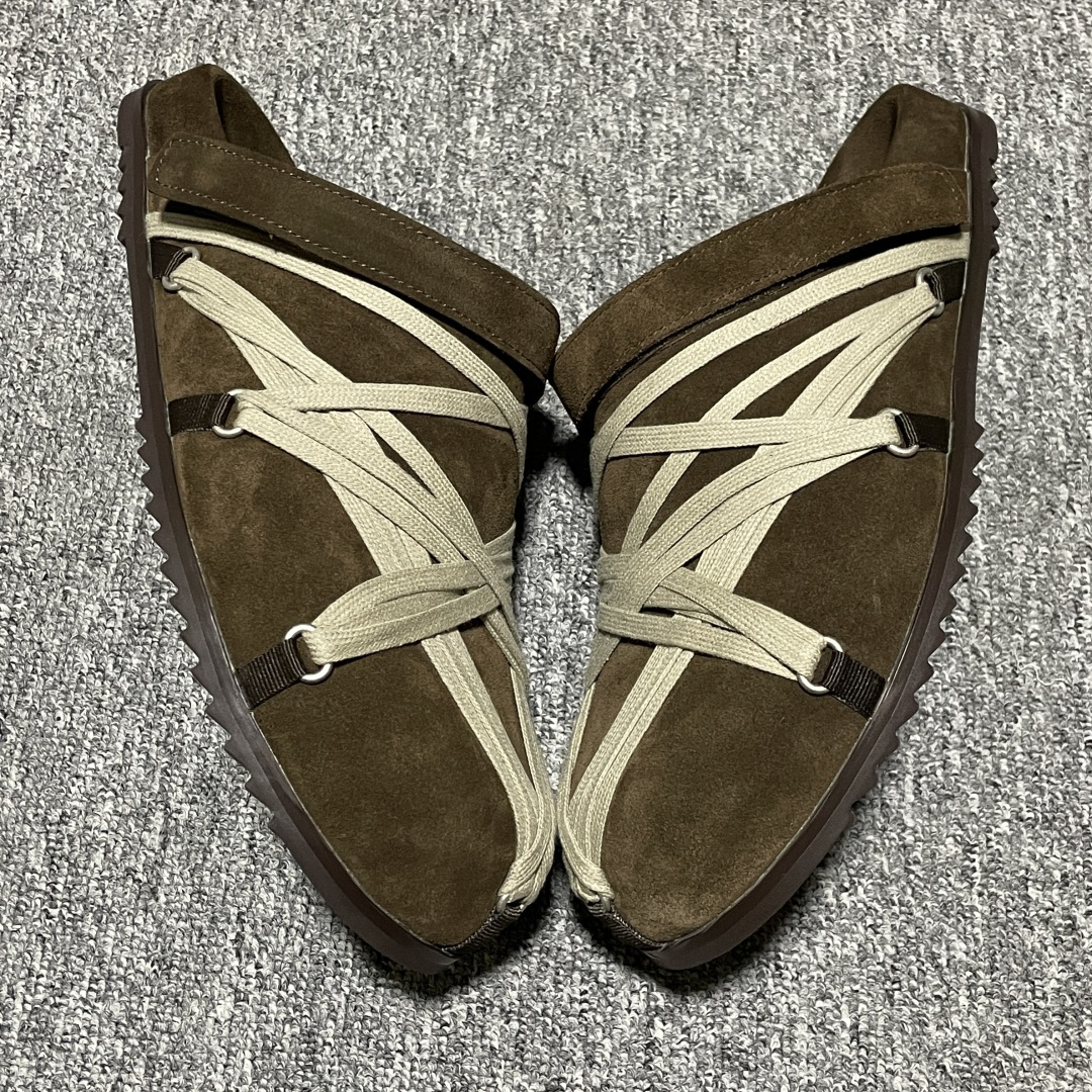Rick Owens RO Mega 瑞克·欧文斯 疯狂绑带 慕勒拖鞋 高端零售外贸平台专供版 原鞋开发