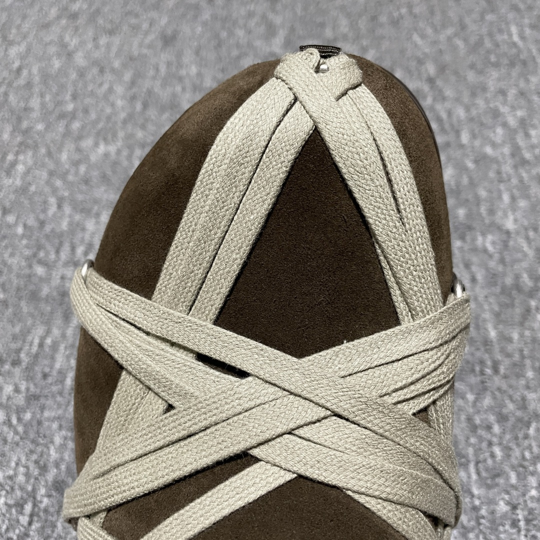 Rick Owens RO Mega 瑞克·欧文斯 疯狂绑带 慕勒拖鞋 高端零售外贸平台专供版 原鞋开发