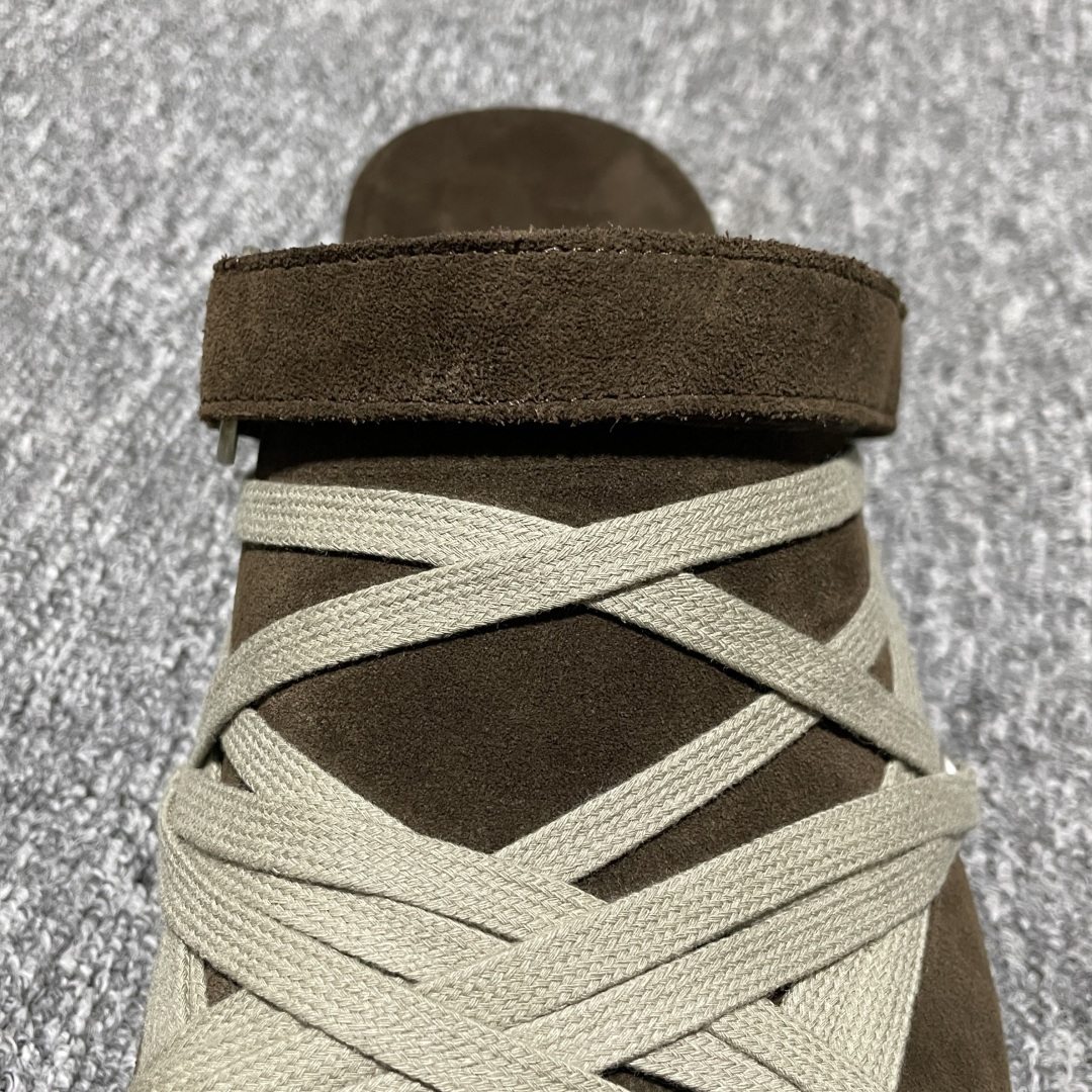 Rick Owens RO Mega 瑞克·欧文斯 疯狂绑带 慕勒拖鞋 高端零售外贸平台专供版 原鞋开发