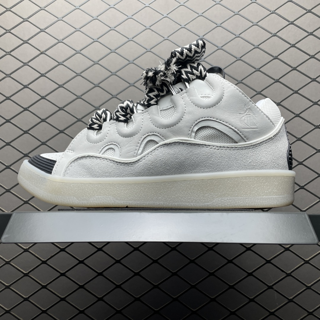 OG版本顶级 浪凡 面包鞋 Curb 灰白 货号FW-SKDK00-NASH-A02 男女 Lanvin