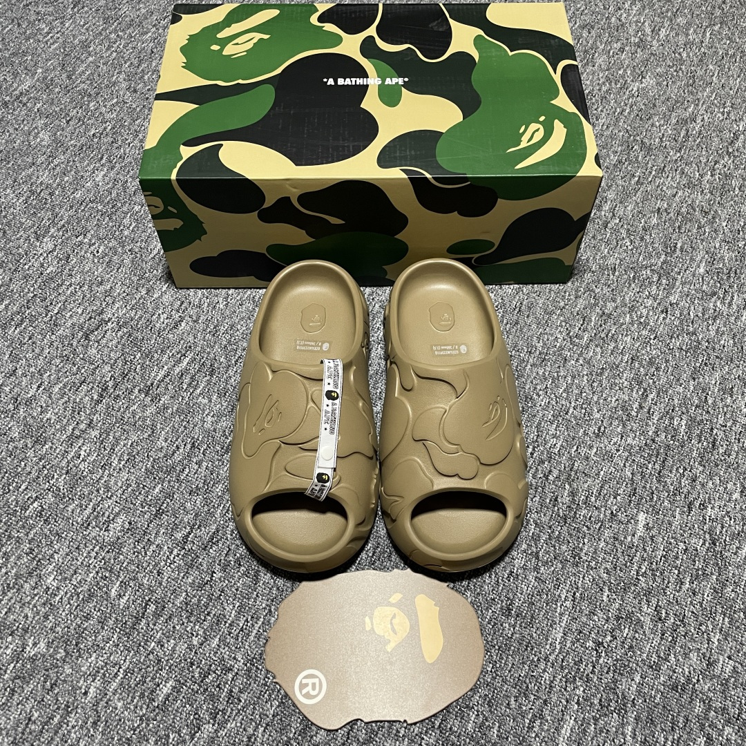 平台专供版 纯原 Bape 明星同款 猿人头 EVA 一字拖鞋 东莞原厂数据 正确钢印 正确色卡 区别市面通货版本 定制