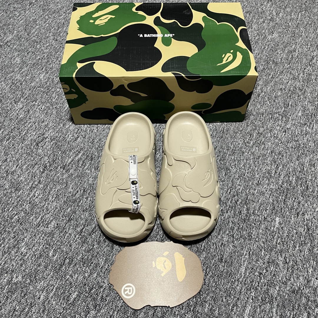 平台专供版 纯原 Bape 明星同款 猿人头 EVA 一字拖鞋 东莞原厂数据 正确钢印 正确色卡 区别市面通货版本 定制