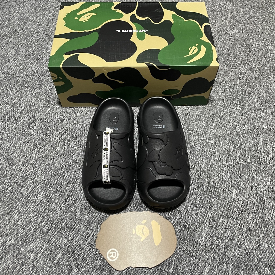 平台专供版 纯原 Bape 明星同款 猿人头 EVA 一字拖鞋 东莞原厂数据 正确钢印 正确色卡 区别市面通货版本 定制