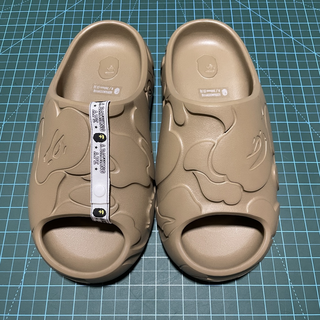 平台专供版 纯原 Bape 明星同款 猿人头 EVA 一字拖鞋 东莞原厂数据 正确钢印 正确色卡 区别市面通货版本 定制