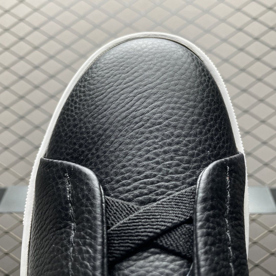 Zegna 杰尼亚 Triple Stitch 老钱风 荔枝纹批次 圆头平底 低帮休闲板鞋 海淘代购专供品质 进口头层牛