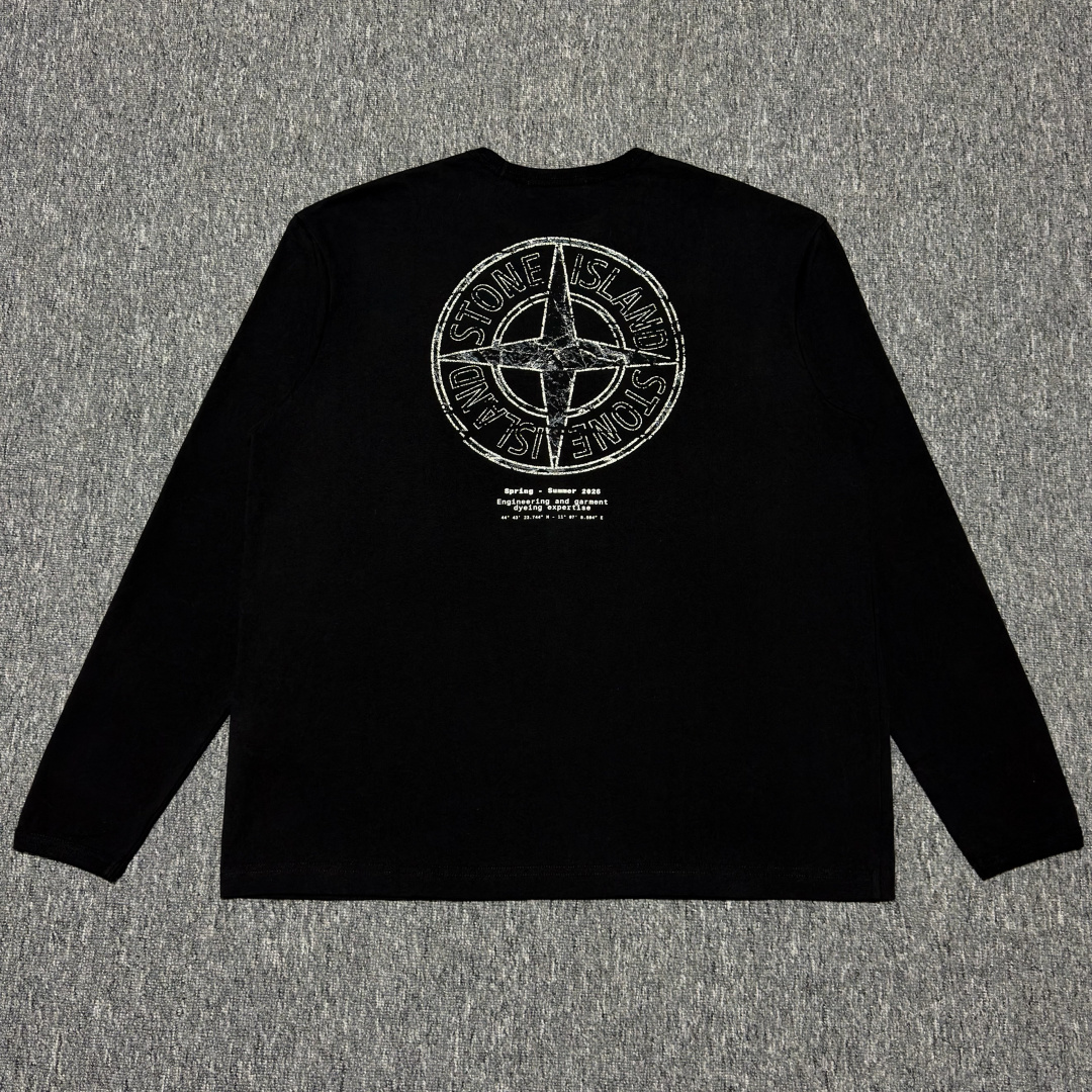 S# Stone Island 石头岛 斑驳罗盘印花长袖 真正原版购回开发 高端零售专供 品质保证 100%放心出街 尺