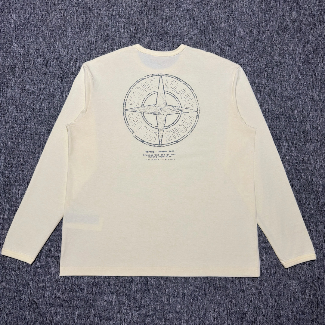 S# Stone Island 石头岛 斑驳罗盘印花长袖 真正原版购回开发 高端零售专供 品质保证 100%放心出街 尺
