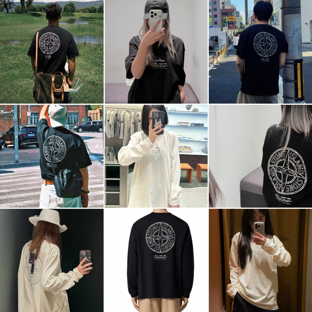 S# Stone Island 石头岛 斑驳罗盘印花长袖 真正原版购回开发 高端零售专供 品质保证 100%放心出街 尺