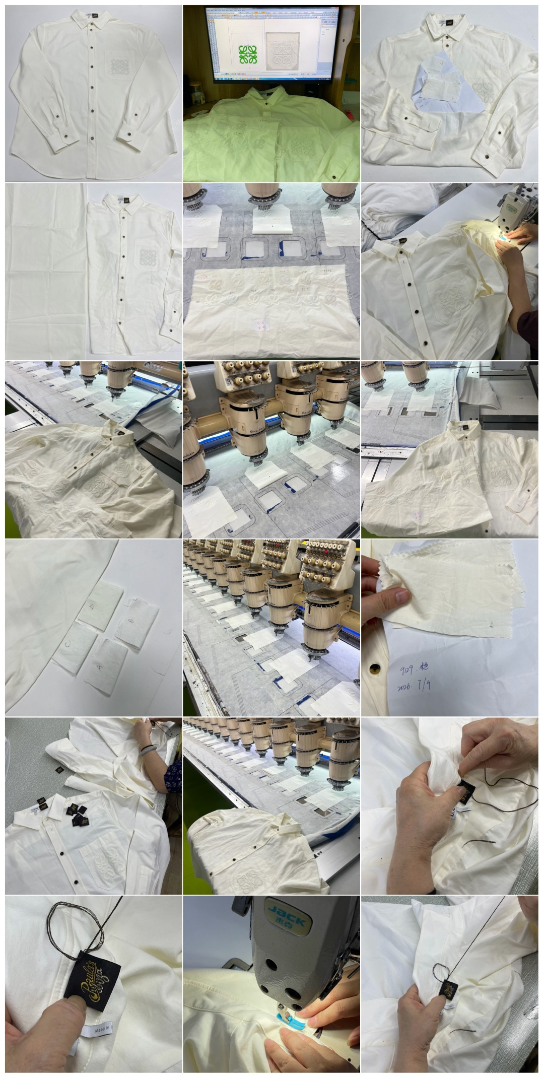 S# Loewe 罗意威 胸前口袋刺绣 衬衫衬衣 雾霾蓝 真正原版购回开发打板 高端零售专供 品质保证 100%放心出街 S# Loewe 罗意威 胸前口袋刺绣 衬衫衬衣 雾霾蓝 真正原版购回开发打板 高端零售专供 品质保证 100%放心出街