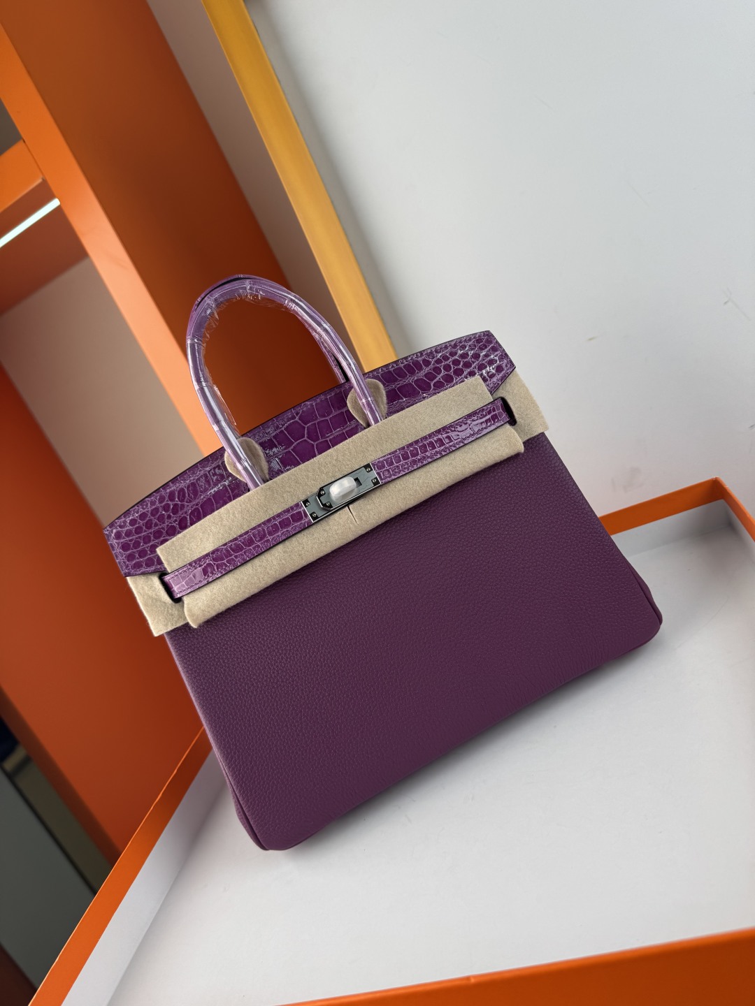 Hermès Birkin 25 Touch Togo Leather & Alligator Bag - Anemone Purple 8 cmp i1749882608037 4599 0 7