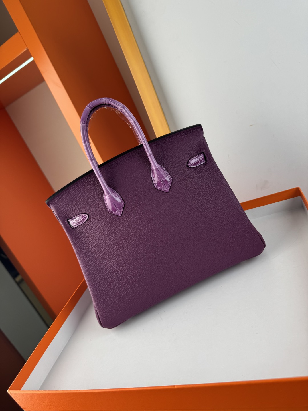 Hermès Birkin 25 Touch Togo Leather & Alligator Bag - Anemone Purple 9 cmp i1749882608037 7921 0 8