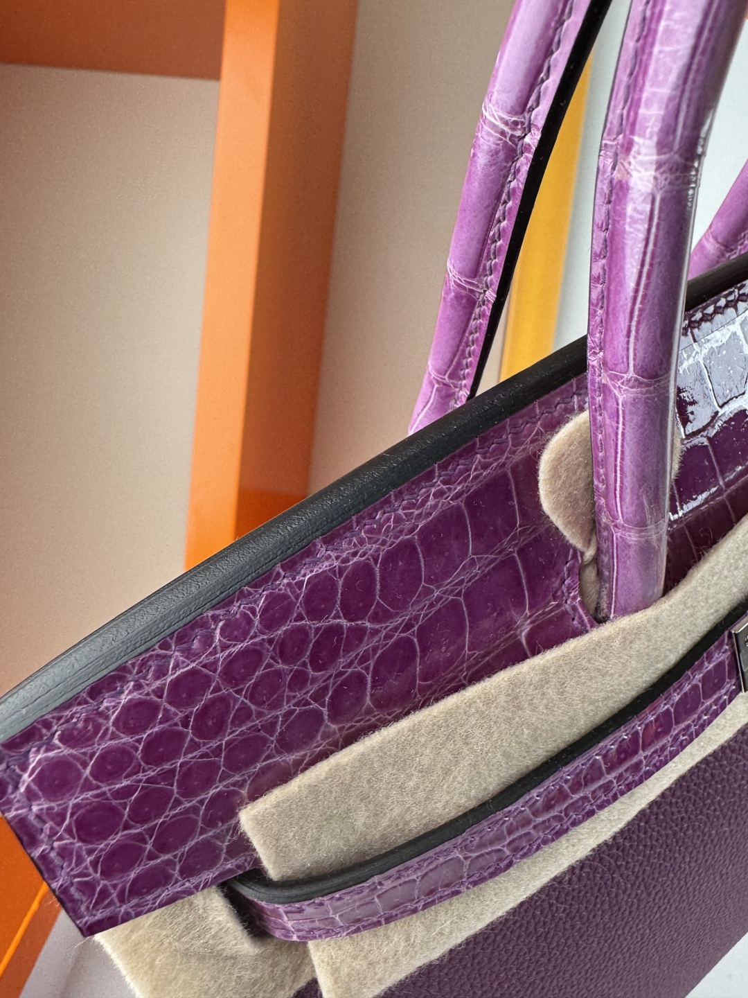 Hermès Birkin 25 Touch Togo Leather & Alligator Bag - Anemone Purple 5 cmp i1749882608596 8527 0 4