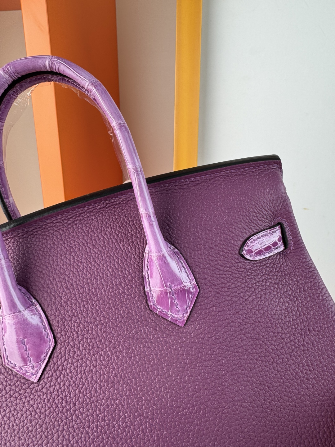 Hermès Birkin 25 Touch Togo Leather & Alligator Bag - Anemone Purple 7 cmp i1749882618170 7292 0 6