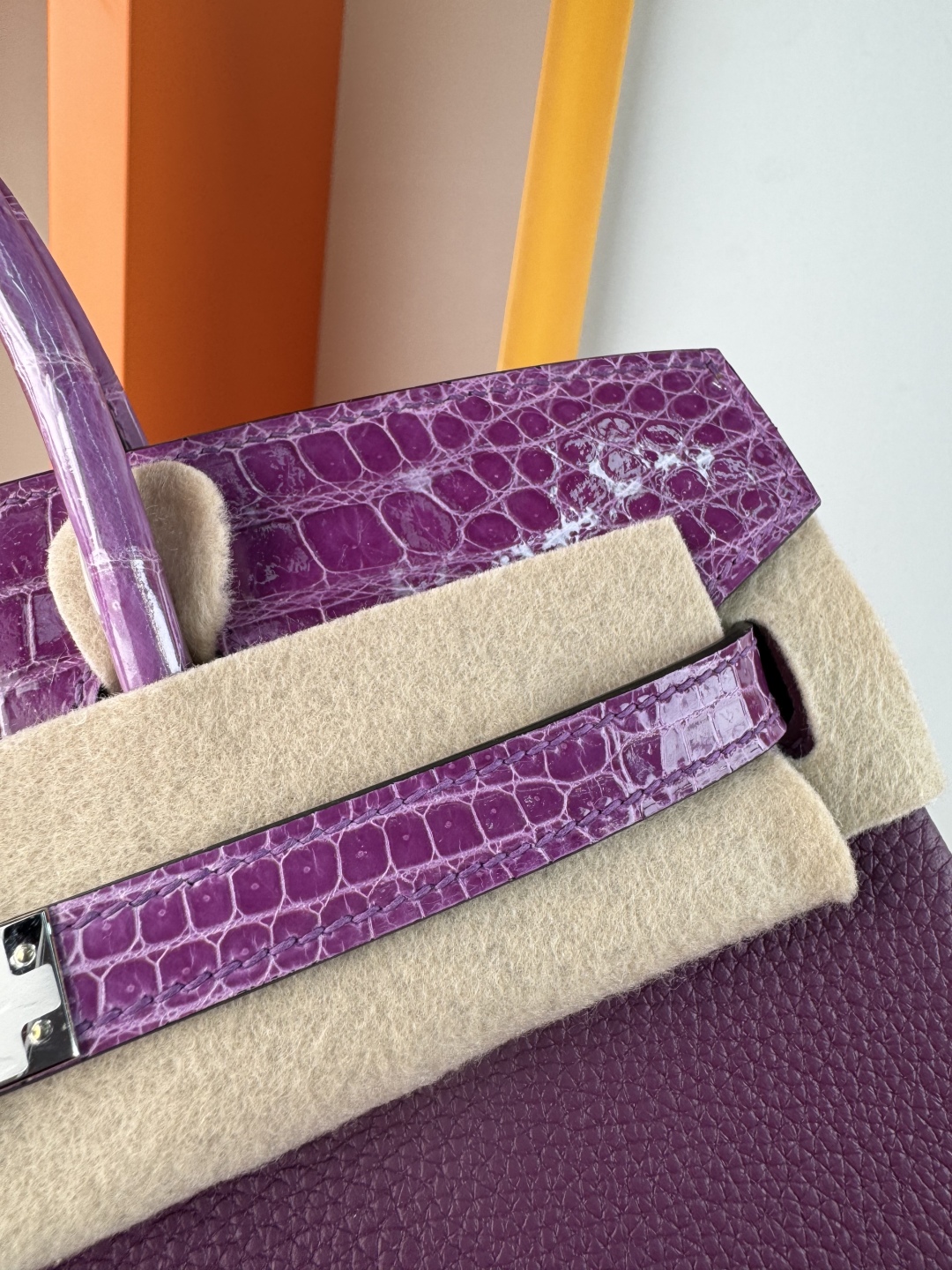 Hermès Birkin 25 Touch Togo Leather & Alligator Bag - Anemone Purple 6 cmp i1749882618187 5342 0 5