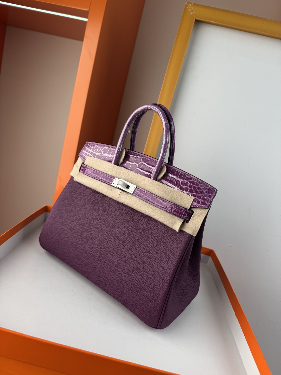 Hermès Birkin 25 Touch Togo Leather & Alligator Bag - Anemone Purple 3 cmp i1749882618595 5814 0 2