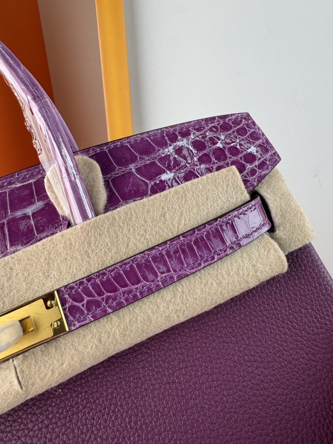 Birkin 25cm Touch Togo Leather & Crocodile Handbag - Anemone Gold Hardware 7 cmp i1749882881310 9788 0 6
