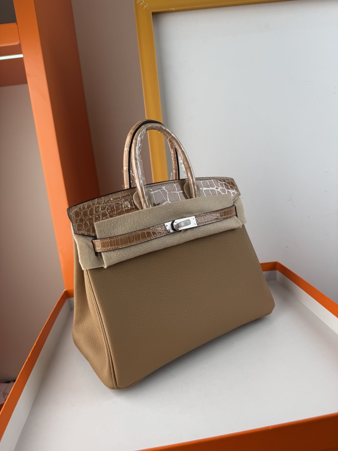 Hermès Birkin 25cm Touch Togo Leather and Alligator Handbag 10 cmp i1749883134572 9398 0 9