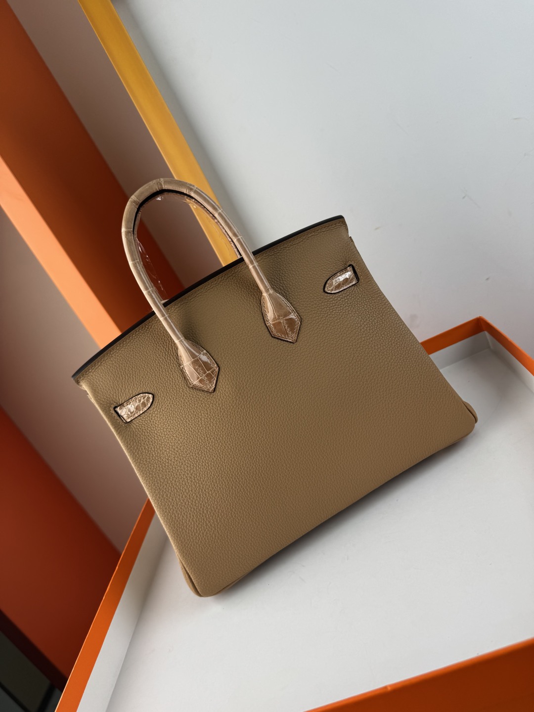Birkin 25cm Touch Handbag in Togo Leather with Crocodile Leather Accent 11 cmp i1749883311133 2171 0 9