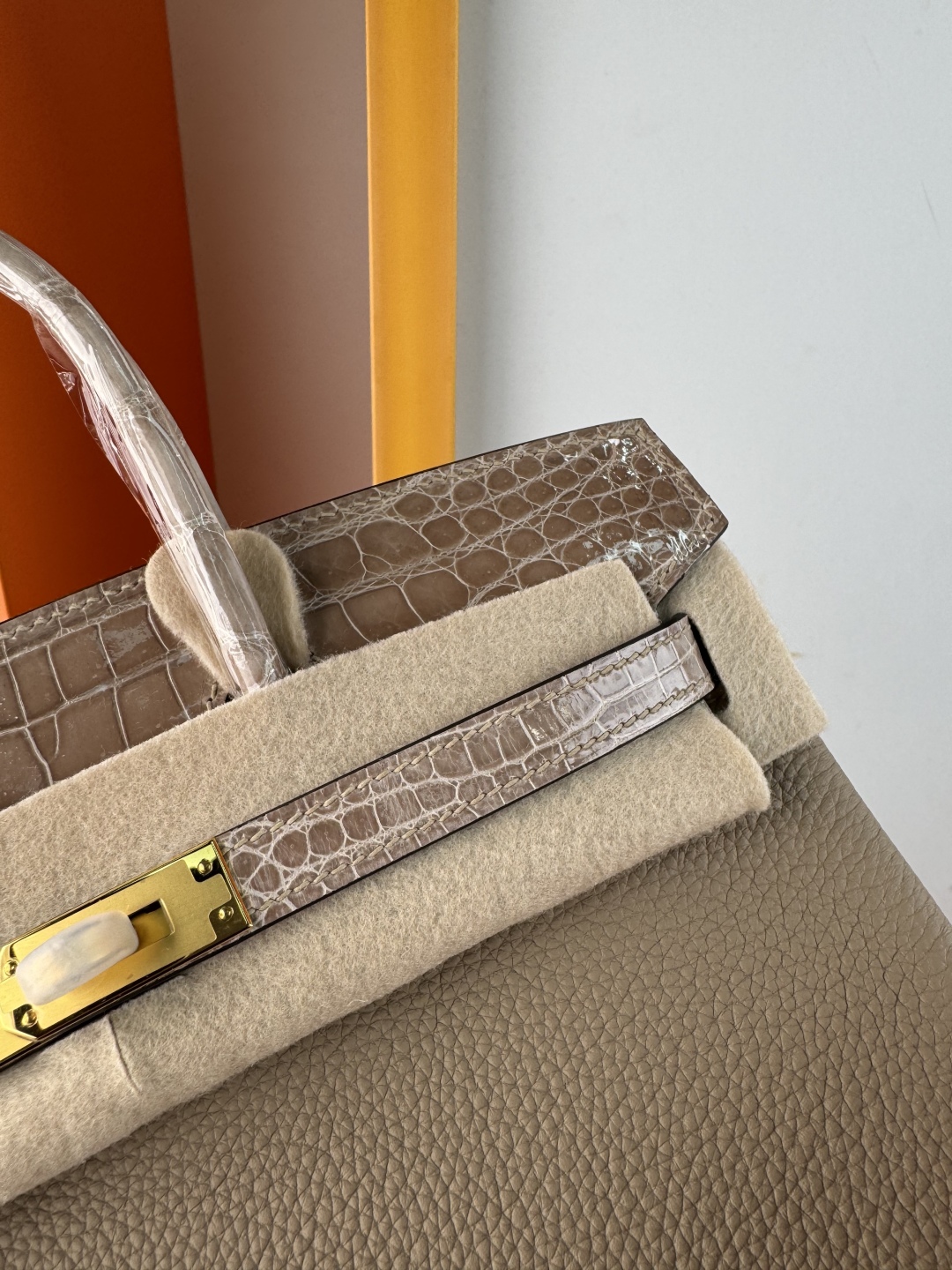 Chic Birkin 25cm Touch Bag: Togo Leather & Crocodile Trim, Gold Hardware 7 cmp i1749883622300 7456 0 5