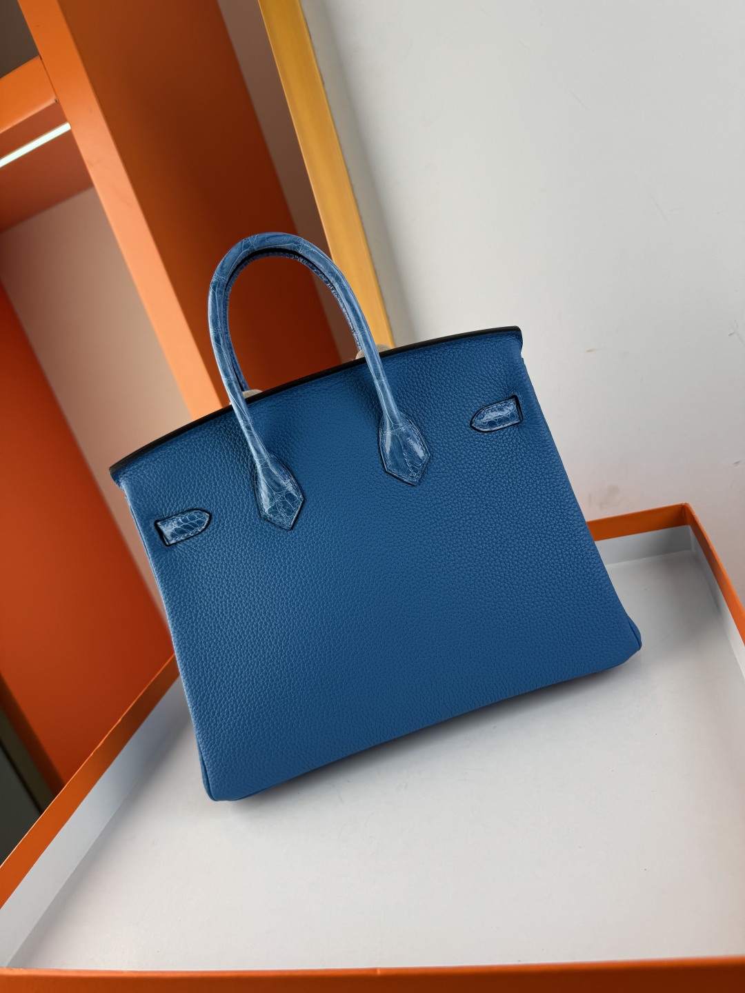 Birkin 25cm Touch Bag, Togo Leather & Crocodile, Tanzania Blue, Gold Hardware 10 cmp i1749895361511 5924 0 9