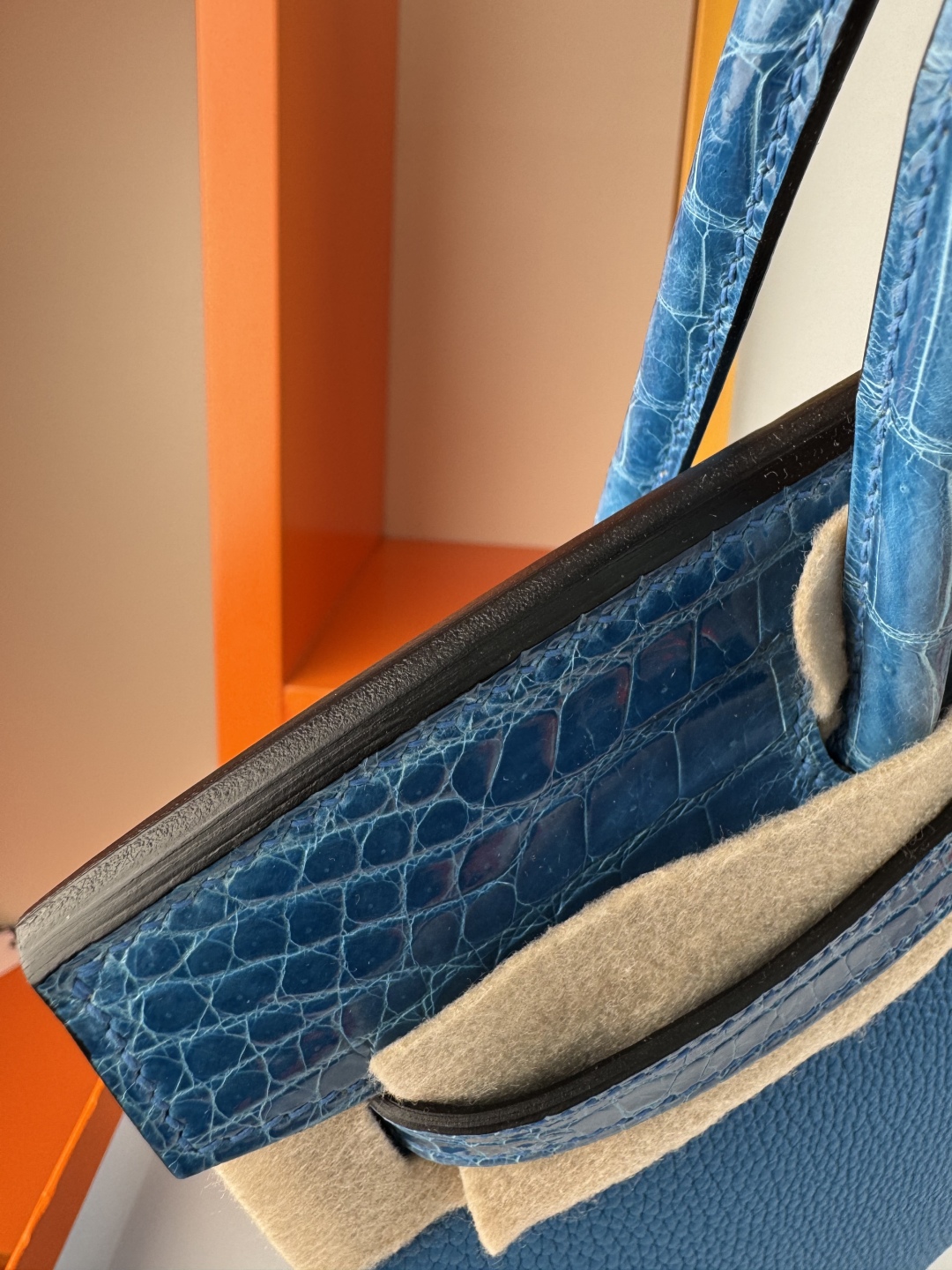 Birkin 25cm Touch Handbag, Togo Leather and Shiny Crocodile, Silver Hardware 7 cmp i1749898930066 9032 0 5