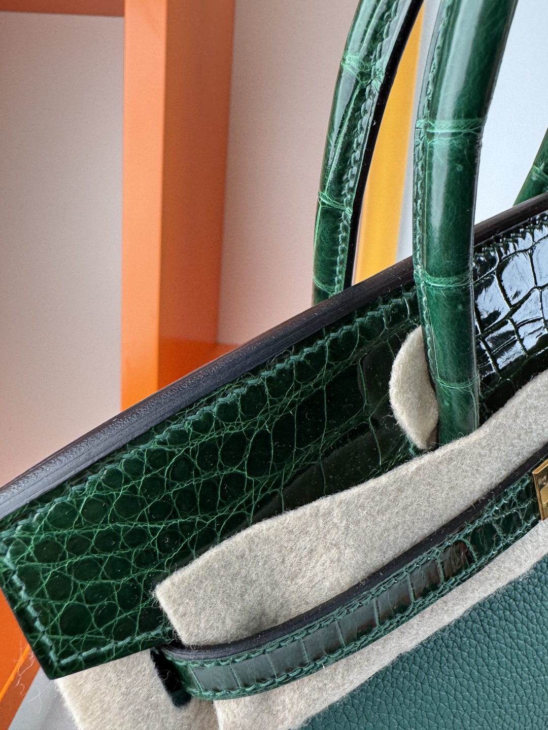Exquisite Birkin 25cm Emerald Green Togo Leather & Alligator Gold Hardware 5 cmp i1749965768848 5238 0 4