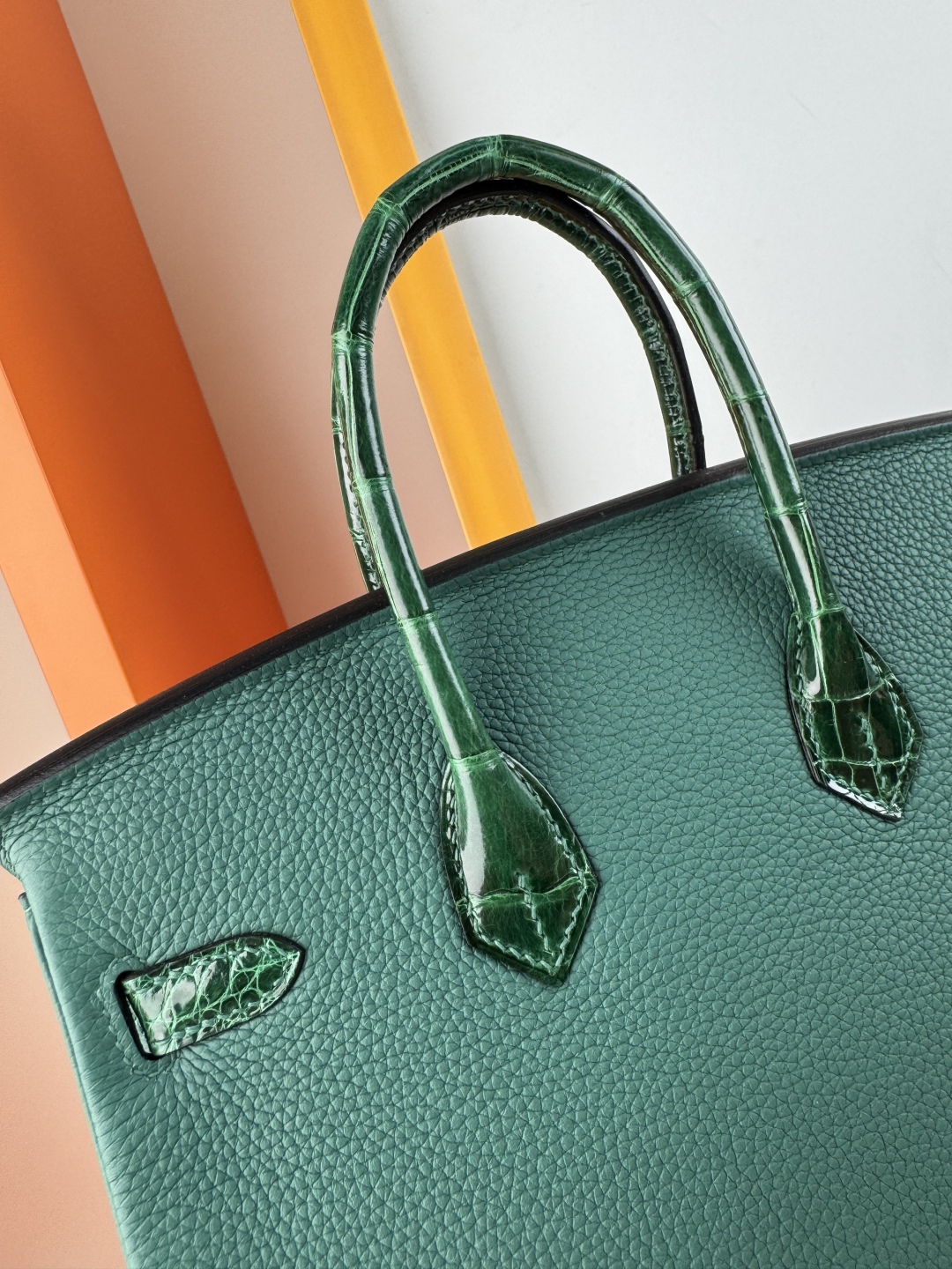 Exquisite Birkin 25cm Emerald Green Togo Leather & Alligator Gold Hardware 8 cmp i1749965791995 1180 0 7