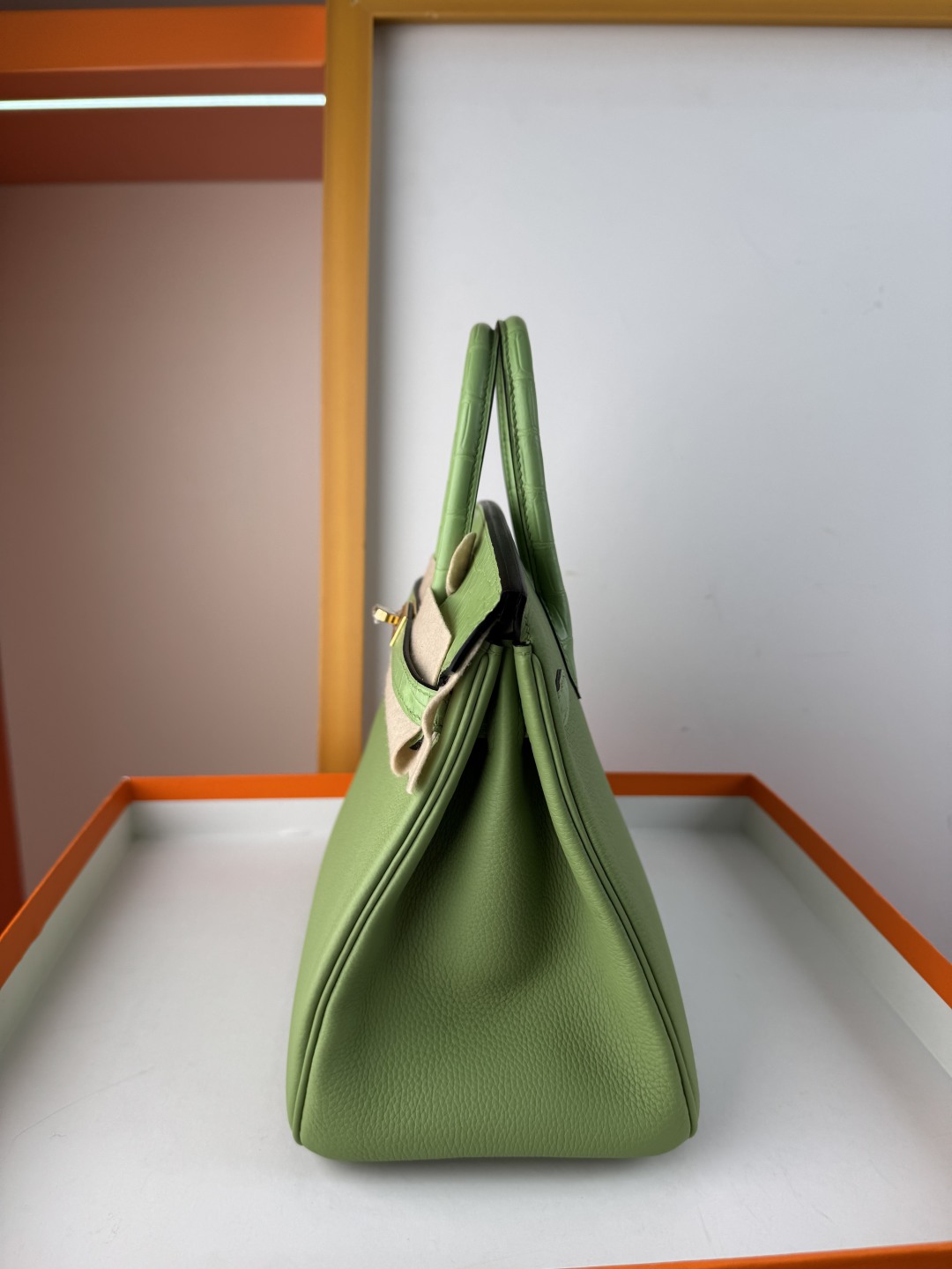 Birkin 25cm Avocado Green Togo Leather and Matte Alligator Gold Hardware 5 cmp i1750142507299 3915 0 4