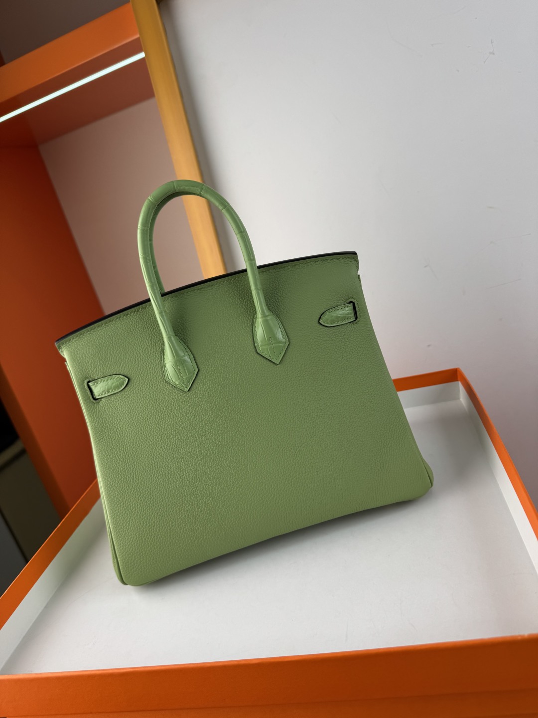 Birkin 25cm Avocado Green Togo Leather and Matte Alligator Gold Hardware 10 cmp i1750142518131 5793 0 9