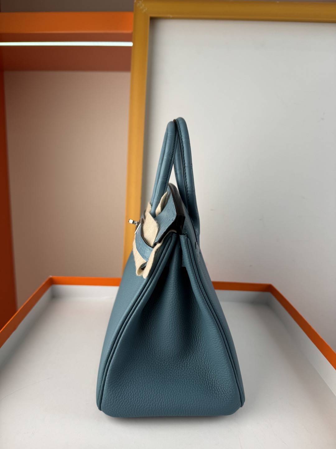 Birkin 25cm Touch Togo Leather with Matte Alligator Leather - Sky Blue 5 cmp i1750142797745 9001 0 4