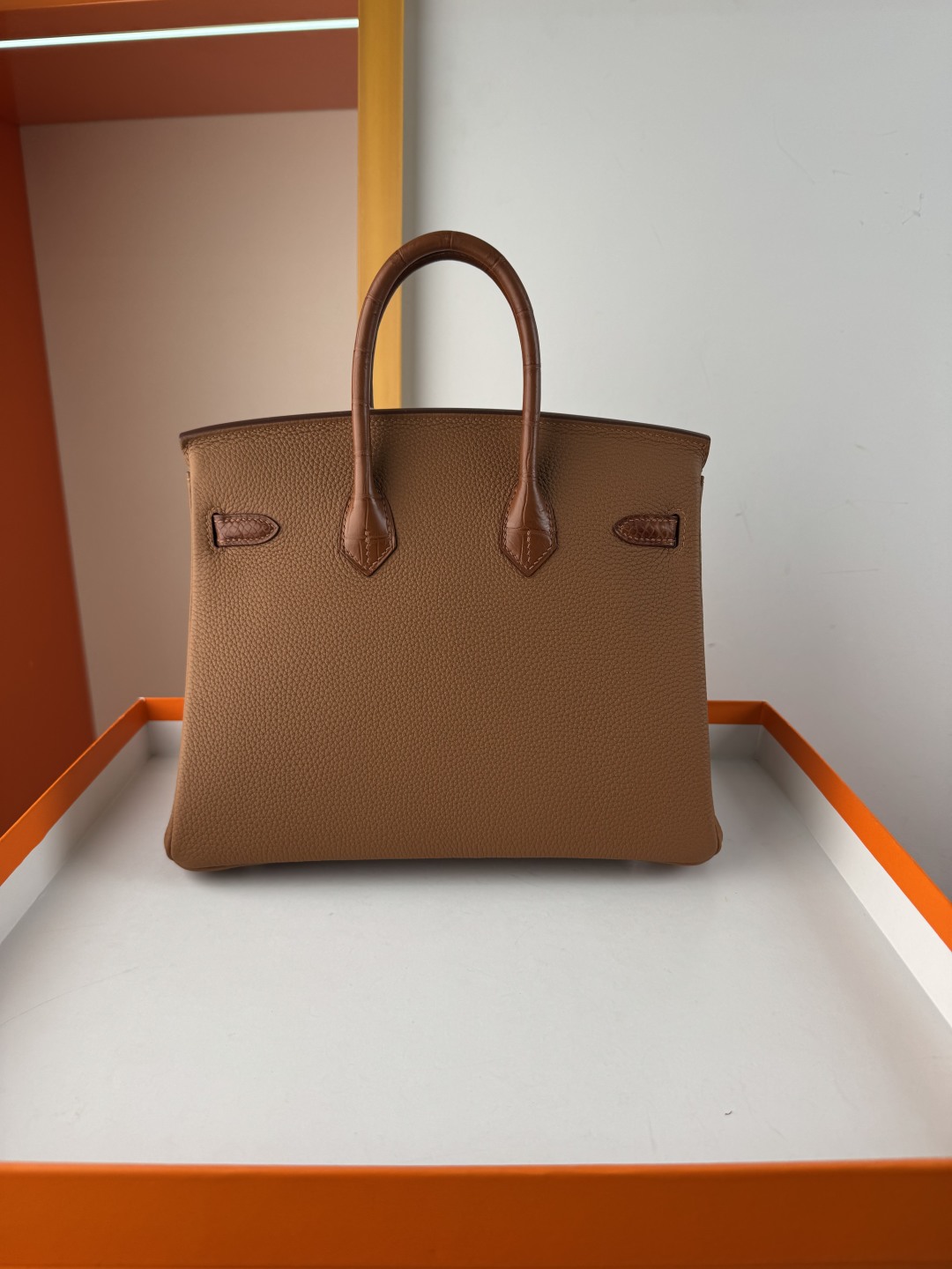 Birkin 25cm Touch Gold Brown Togo Leather and Matte Alligator Handbag 3 cmp i1750143728842 1735 0 1