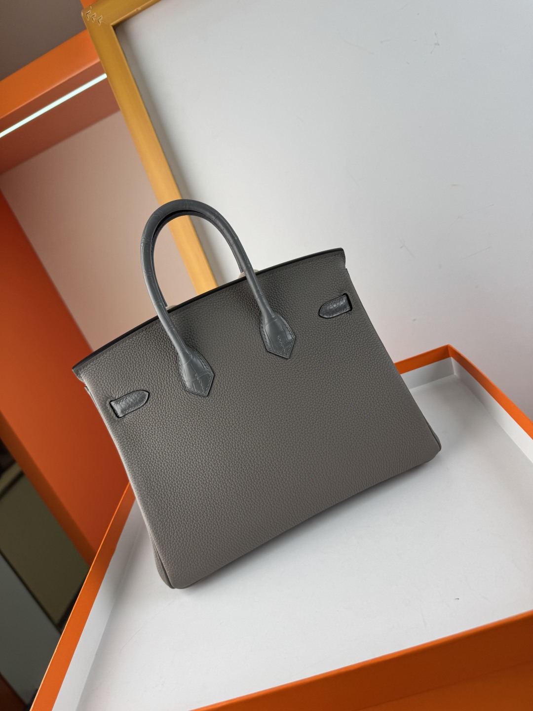 Hermès Birkin 25 Touch Bag Togo Leather & Matte Alligator - Cloud Grey 9 cmp i1750146370841 1186 0 7