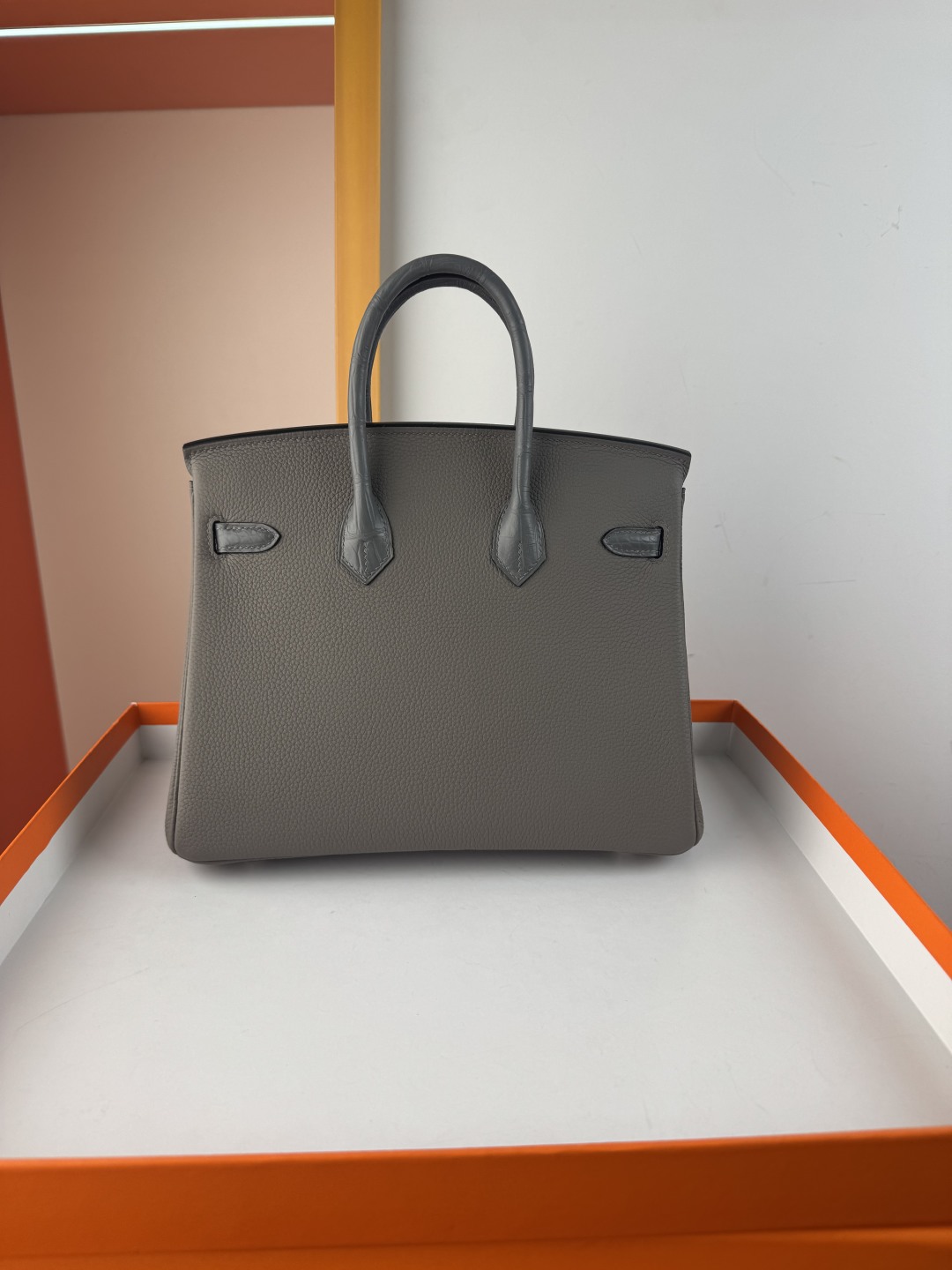 Hermès Birkin 25 Touch Bag Togo Leather and Matte Alligator - Cloud Grey 3 cmp i1750153484299 8949 0 1
