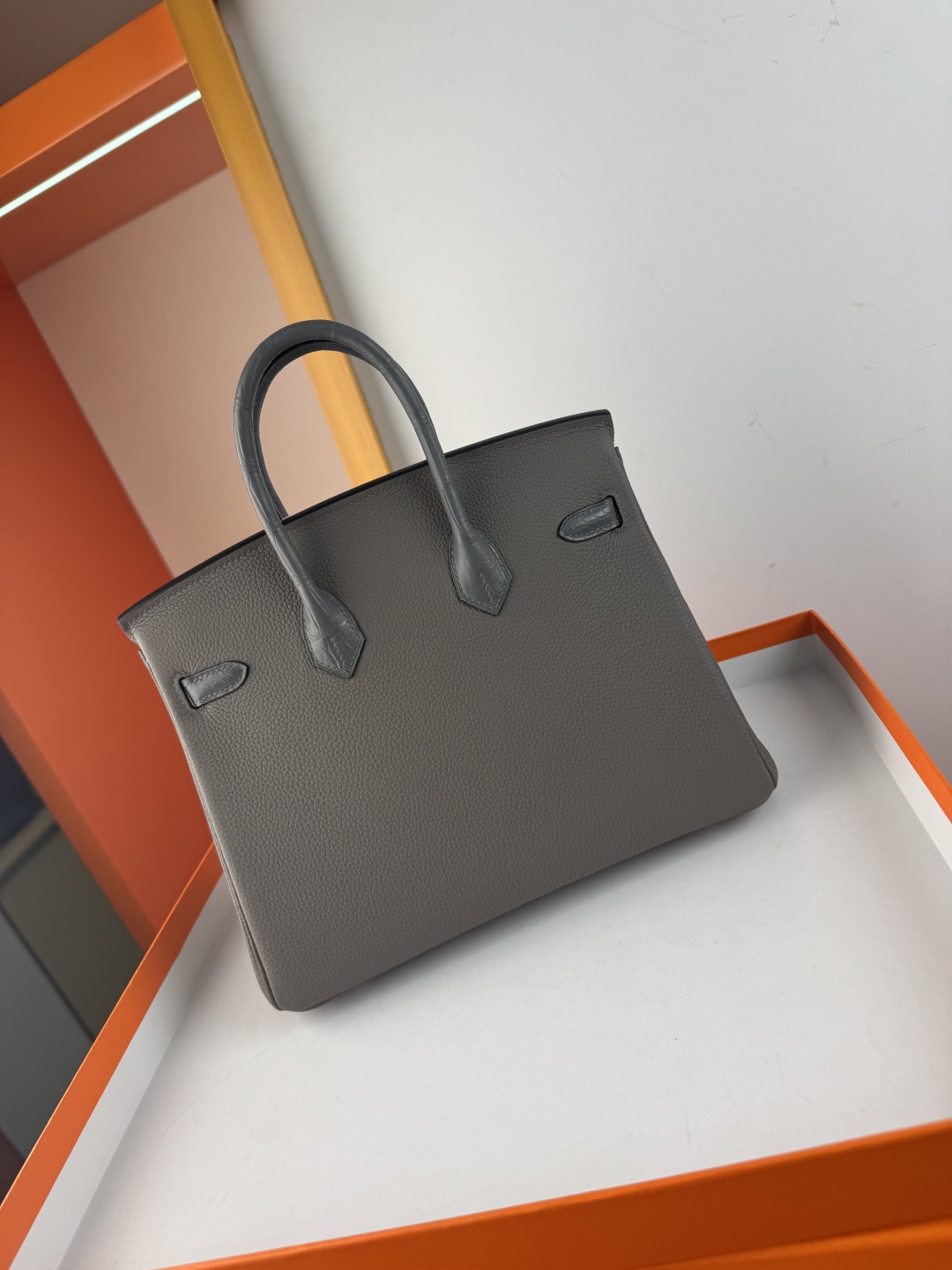 Hermès Birkin 25 Touch Bag Togo Leather and Matte Alligator - Cloud Grey 10 cmp i1750153492672 9725 0 8