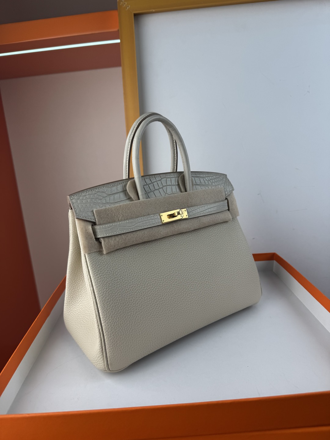 Hermès Birkin 25cm Touch: Togo Leather & Matte Alligator – Milkshake White 3 cmp i1750153724537 2001 0 2