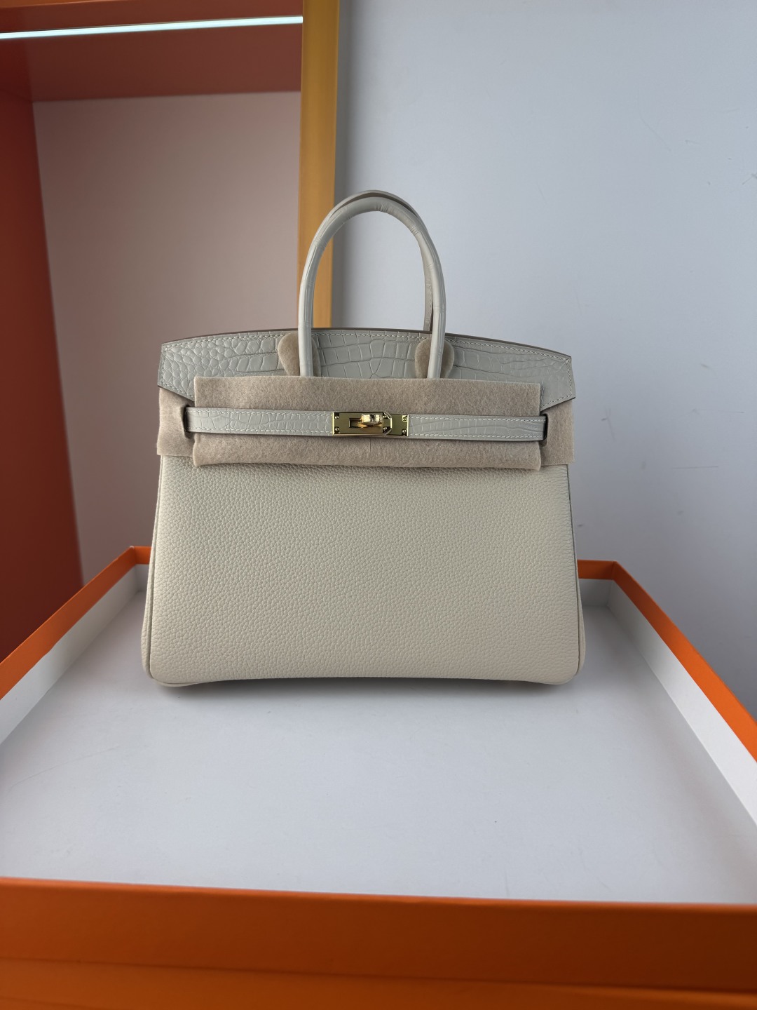 Hermès Birkin 25cm Touch: Togo Leather & Matte Alligator – Milkshake White 1 cmp i1750153724661 5790 0 0
